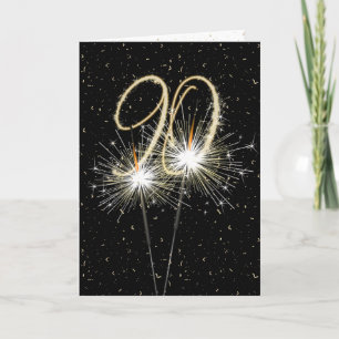 Carte Bougie d'anniversaire 90 ans sur fond noir