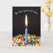 Carte Bougie d'anniversaire dans Humour de gâteau (Fleur jaune)