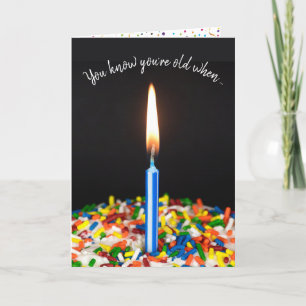 Carte Bougie d'anniversaire dans Humour de gâteau