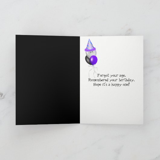 Carte bougie d'anniversaire de point d'interrogation (Intérieur)