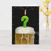 Carte bougie d'anniversaire de point d'interrogation (Fleur jaune)