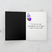 Carte bougie d'anniversaire de point d'interrogation (Intérieur)