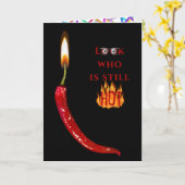 Carte Bougie d'anniversaire Red Pepper (Fleur jaune)