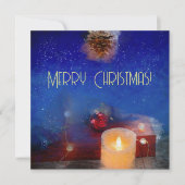 Carte Bougie dans la nuit de Noël (Devant)