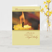 Carte Bougie de bébé d'ange d'honneur (Fleur jaune)