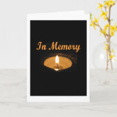 Carte Bougie de mémoire allumée (Fleur jaune)