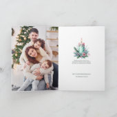 Carte Bougie de Noël festive photo personnalisable (Intérieur)