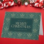 Carte Bougie de Noël Vert foncé