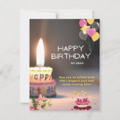 Carte Bougie Lumière Anniversaire (Devant)