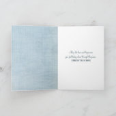 Carte Bougie mariage Avec Garterie Bleue (Intérieur)