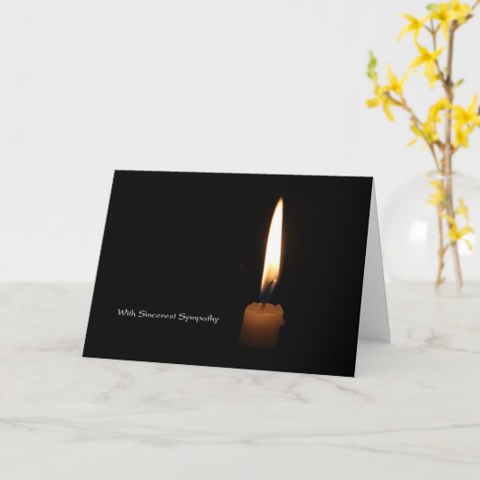 Carte Bougie Sympathy (Fleur jaune)