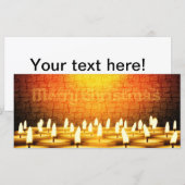 Carte Bougies brûlantes - Joyeux Noël (Devant / Derrière)