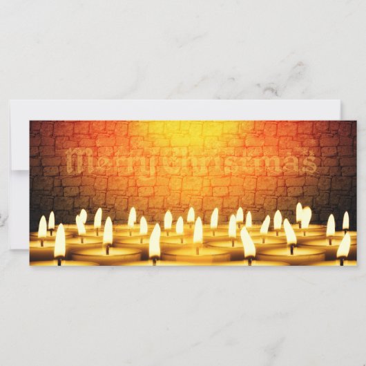 Carte Bougies brûlantes - Joyeux Noël (Devant)
