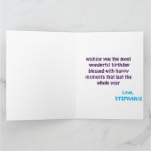 Carte Bougies colorées Joyeux anniversaire (Intérieur)