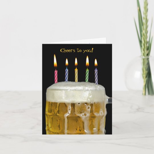 Carte Bougies D Anniversaire En Biere Zazzle Be