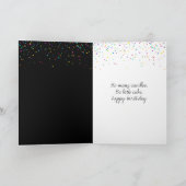 Carte Bougies d'anniversaire sur noir (Intérieur)