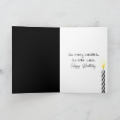 Carte Bougies D'Anniversaire Sur Noir (Intérieur)