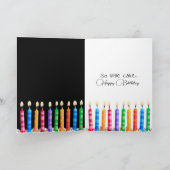 Carte Bougies D'Anniversaire Sur Noir (Intérieur)