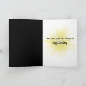 Carte Bougies D'Anniversaire Sur Noir (Intérieur)