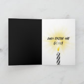 Carte Bougies D'Anniversaire Sur Noir (Intérieur)