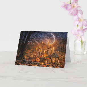 Carte Bougies de Samhain et lune lanterne Extérieur Myst