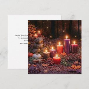 Carte Bougies de Samhain jolies à l'extérieur