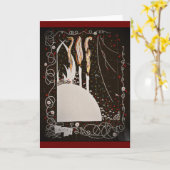 Carte Bougies des mots de Byrd sur le noir (Fleur jaune)