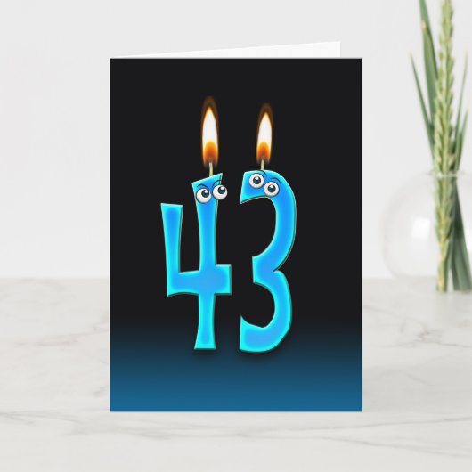 Carte Bougies du 43e anniversaire (Devant)