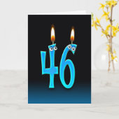 Carte Bougies du 46e anniversaire (Fleur jaune)