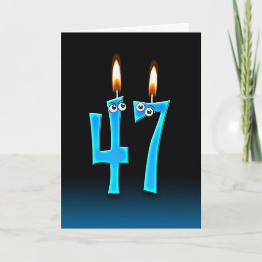 Carte Bougies du 47e anniversaire (Devant)