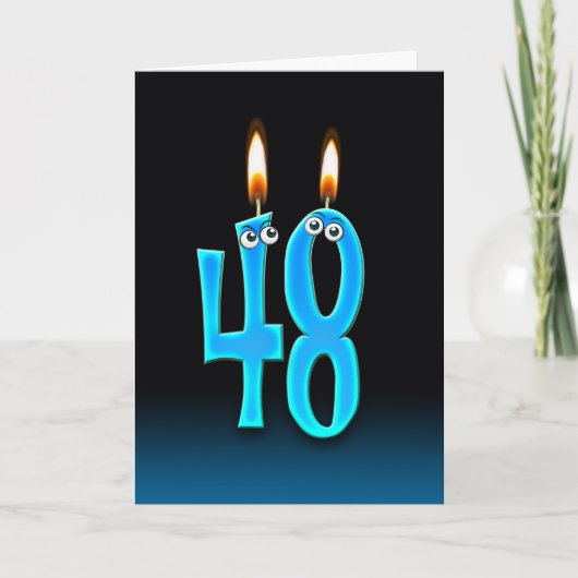 Carte Bougies du 48e anniversaire (Devant)