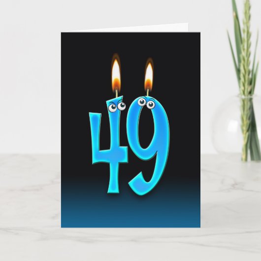 Carte Bougies du 49e anniversaire (Devant)