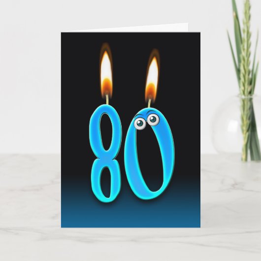 Carte Bougies du 80e anniversaire (Devant)
