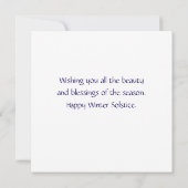 Carte Bougies du solstice d'hiver dans la neige (Dos)