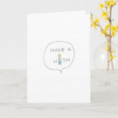 Carte bougies et voeux (Fleur jaune)