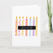 Carte Bougies  Minimal Joyeux Anniversaire (Devant)
