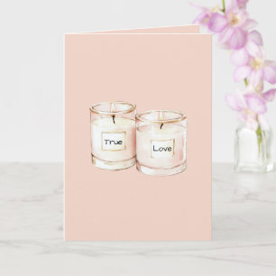 Carte Bougies Rose Tendresse Amour Vrai