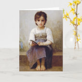 Carte Bouguereau La Dure Fiche De Salutation (Fleur jaune)