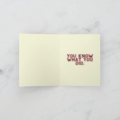 Carte Bouillie De Charbon Vous Savez Ce Que Vous Avez Fa (Intérieur)