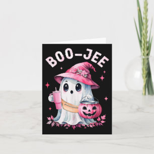 Carte Boujee Boo Jee Éffrayant Citrouille d'Halloween ro