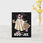 Carte Boujee Boo Jee Éffrayant Citrouille d'Halloween ro (Fleur jaune)