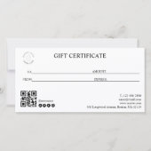 Carte Boulangerie Chef Qr Code Bold Police Logo Certific (Devant)