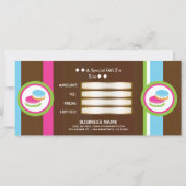 Carte Boulangerie colorée mignonne Certificat cadeau Mac (Dos)
