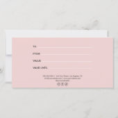 Carte Boulangerie Monogramme Logo Certificat cadeau d'af (Dos)