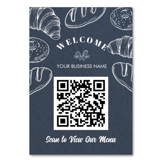 Carte Boulangerie sans contact Code QR ScanToOrede (Dos)