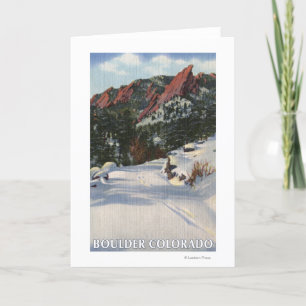 Carte Boulder, Colorado - Flatirons en hiver