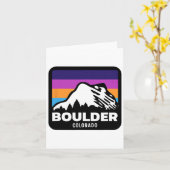 Carte Boulder Colorado Ski Snowboard Voyage en famille 2 (Fleur jaune)