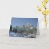 Carte Boulder Flatirons dans la neige (Fleur jaune)