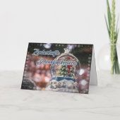 Carte Boule à neige festive Joyeux Noël tempête de neige (Dos)