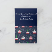 Carte Boule à neige mignonne avec Noël bonhomme de neige (Intérieur)